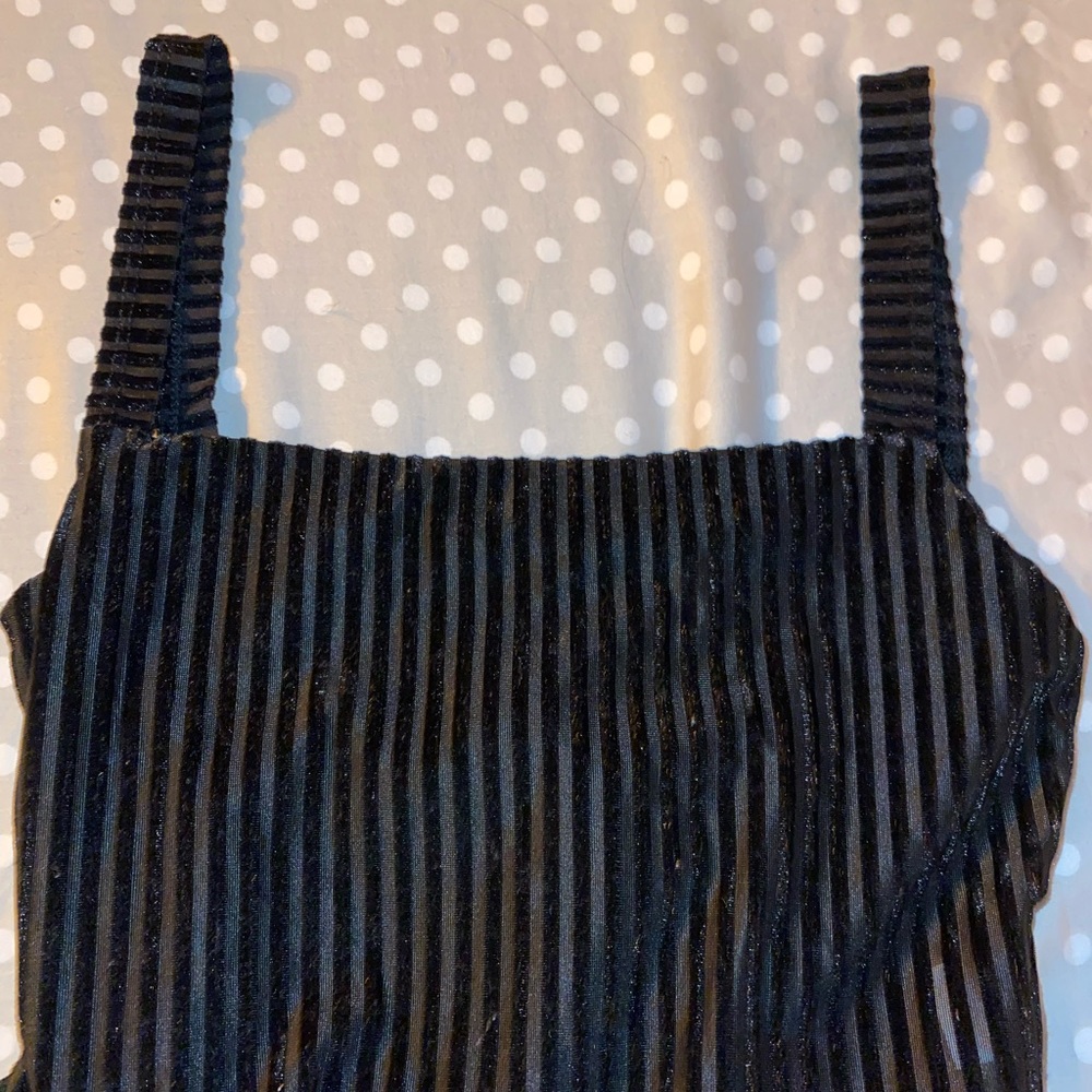 Nasty Gal velvety ribbed black bodysuit